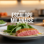 Accompagner escalope milanaise avec salade roquette et parmesan