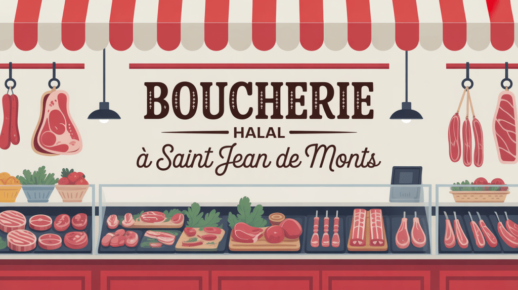 Boucherie halal Saint Jean de Monts illustration devanture