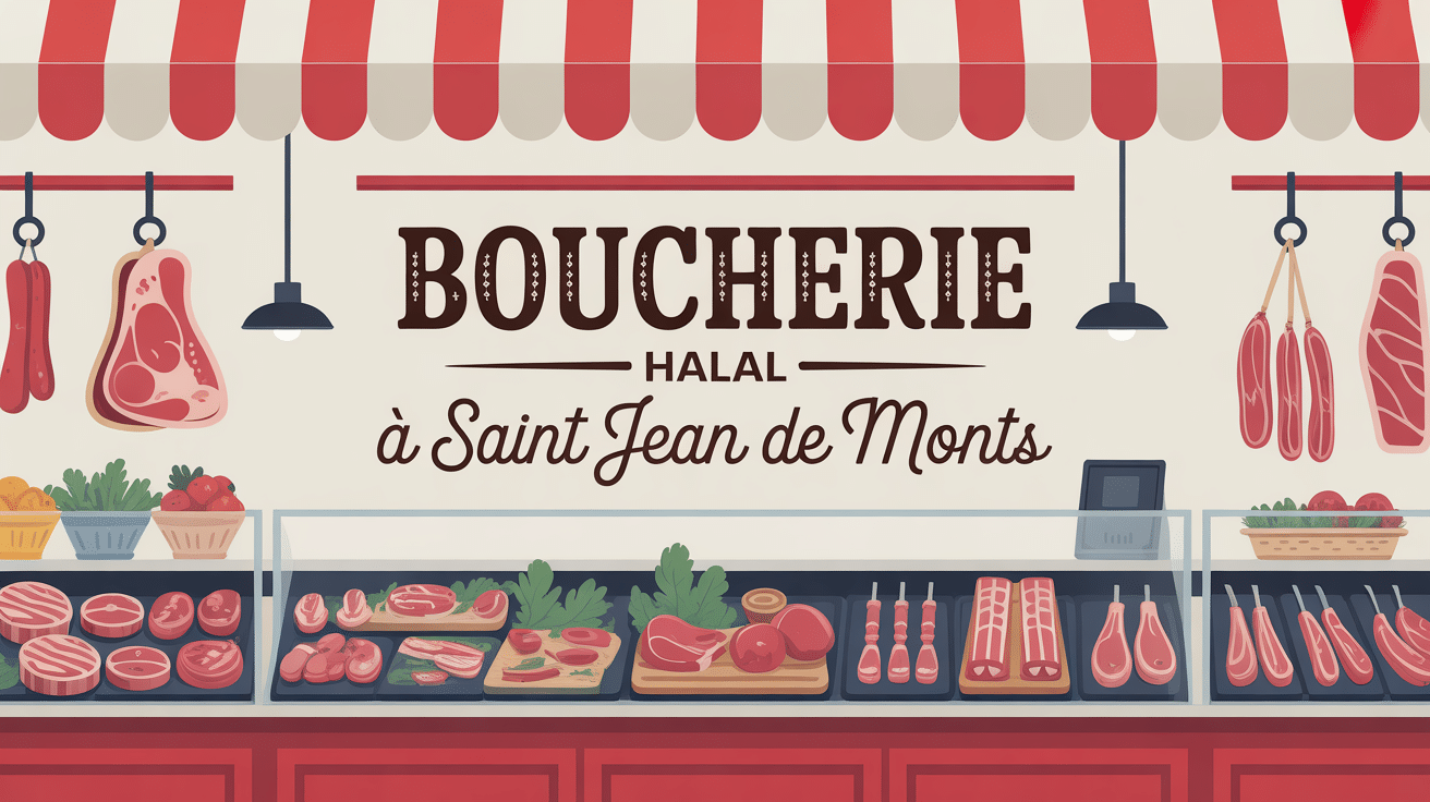 Boucherie halal Saint Jean de Monts illustration devanture