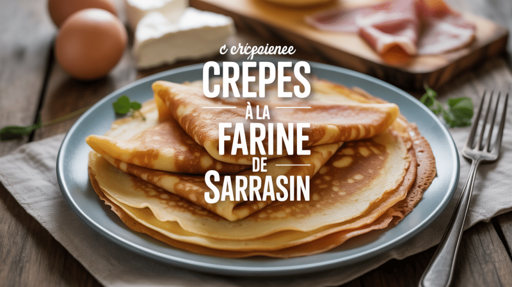 Crêpes à la farine de sarrasin avec ingrédients traditionnels