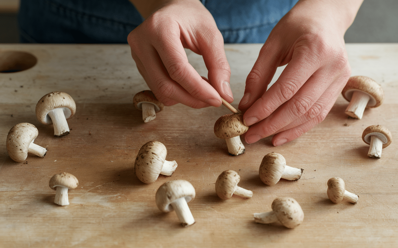 Cuire des trompettes de la mort nettoyage delicate