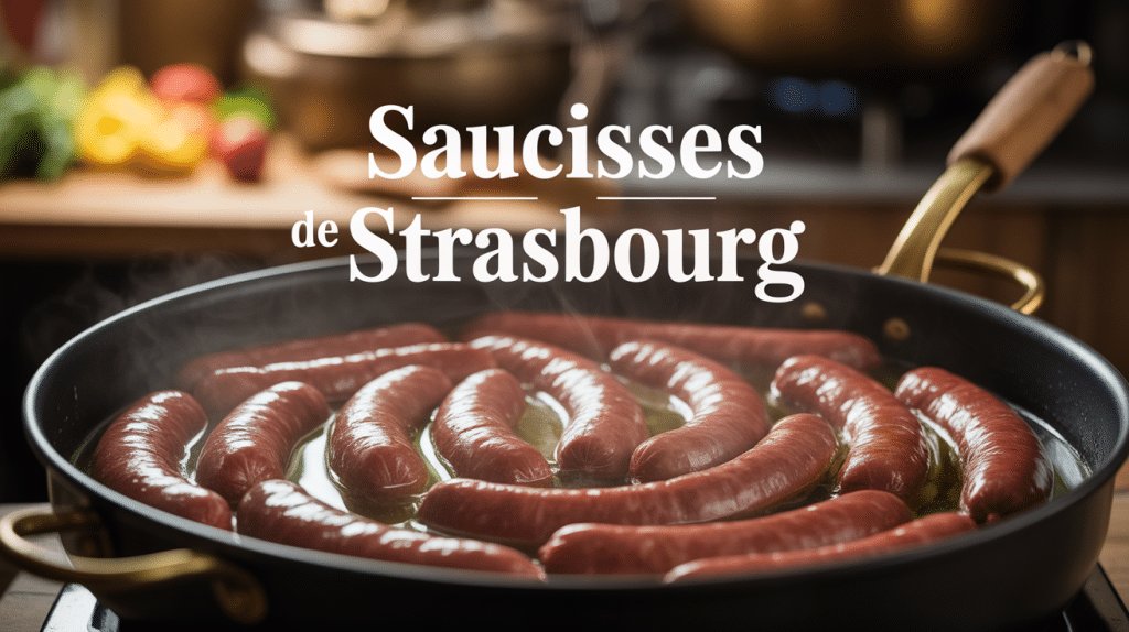 cuisson saucisse de Strasbourg dans casserole eau chaude