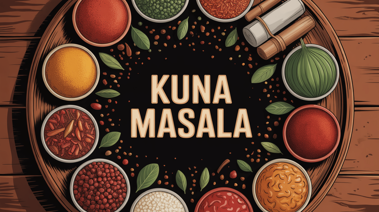 photo kuna masala épices bois mortier
