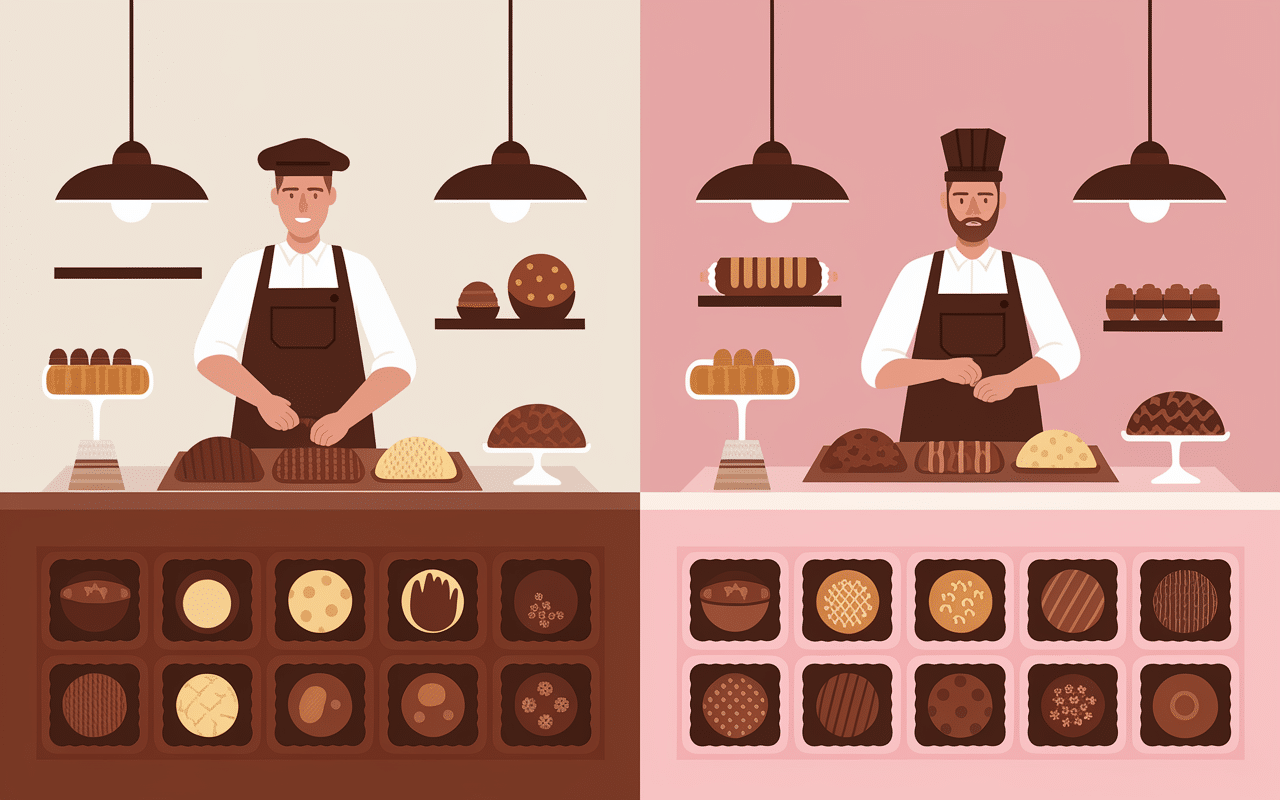 Leonidas ou Jeff de Bruges ateliers tradition et innovation