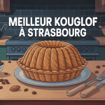 Meilleur kouglof Strasbourg posé sur table alsacienne