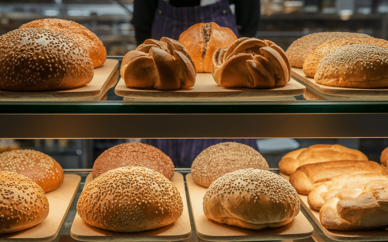 Vitrine meilleur kouglof Strasbourg dans boulangerie artisanale