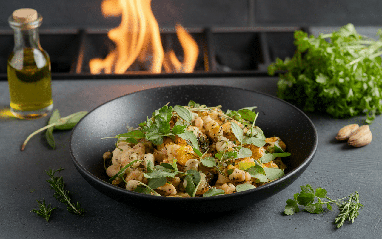 Cuisson morue à l'ail à la poêle avec aromates