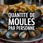Moules quantité par personne servies en restaurant assiette frites