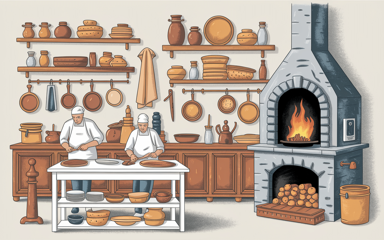 atelier pâtissier vintage biscuit trocadero début XXe siècle