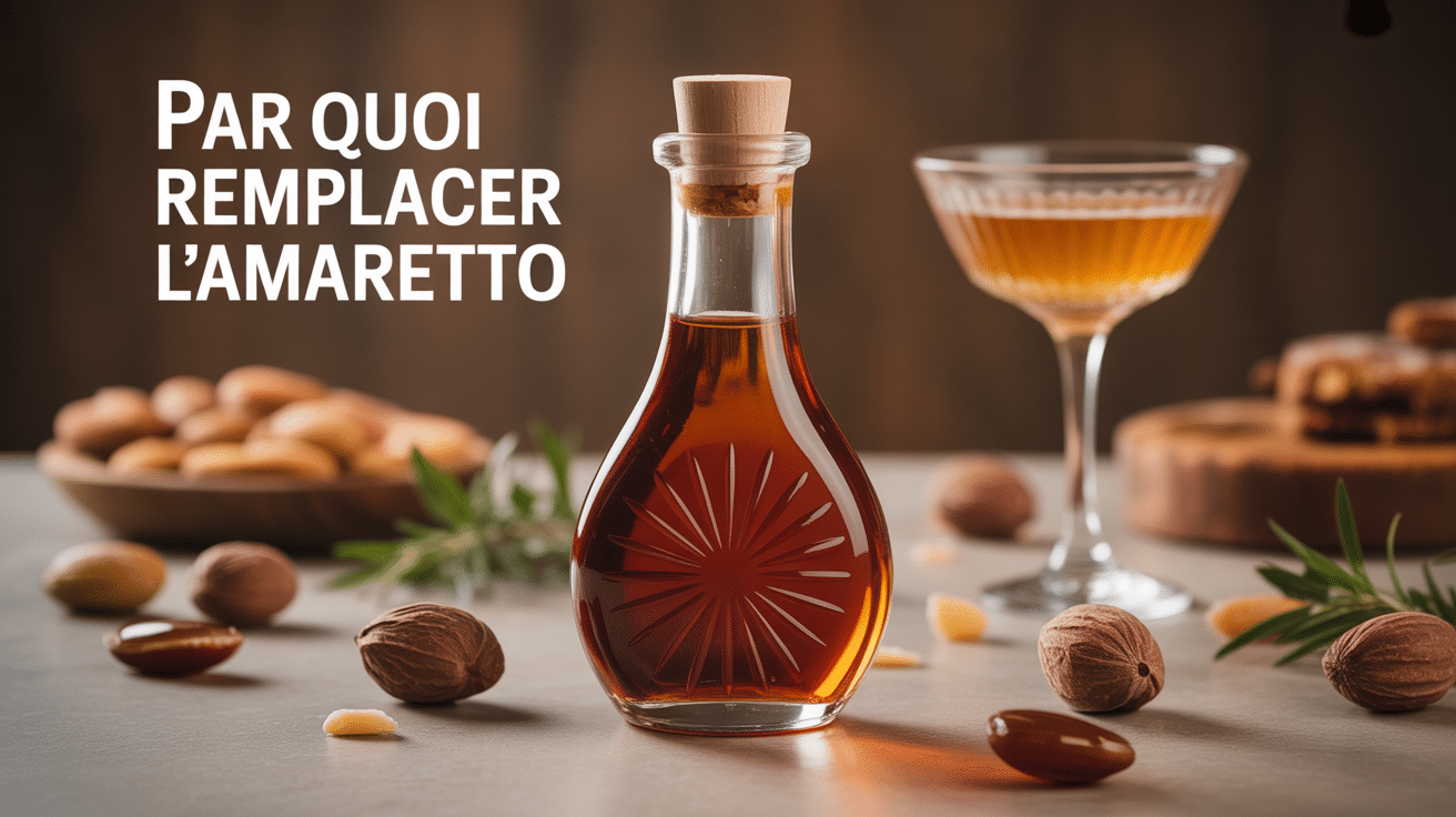 par quoi remplacer l amaretto photo bouteille amandes cocktails