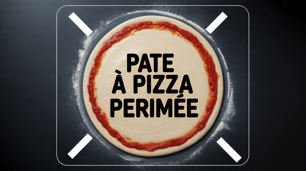 Pate a pizza perimee sur plan de travail, signes alterations visibles