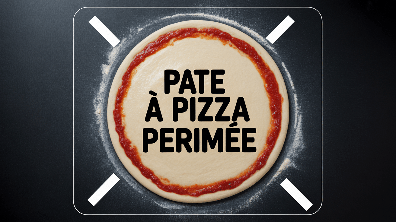Pate a pizza perimee sur plan de travail, signes alterations visibles