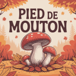 Champignon pied de mouton dans forêt automnale