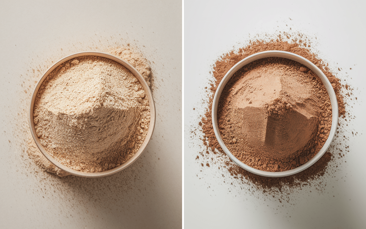 comparaison poudre d'amande périmée et poudre fraîche