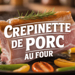 recette crépinette de porc au four dorée et légumes rôtis
