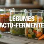 Bocaux de recette legume lacto fermenté sur table