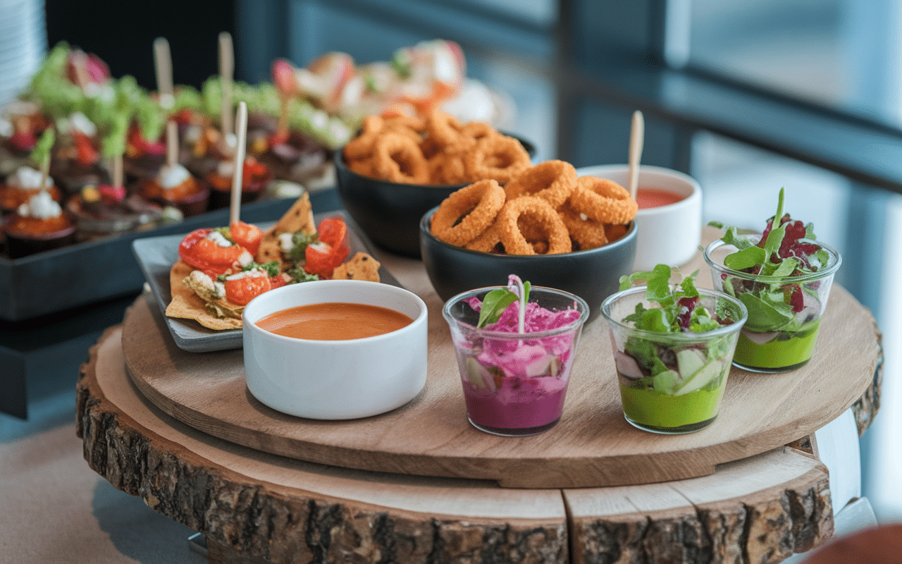 Accompagnement hot dog nachos onion rings sauces