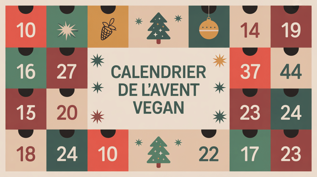 calendrier de l avent vegan moderne avec chocolats sans produits animaux