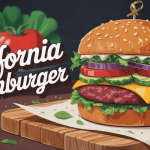 california hamburger avec avocat et pain brioché doré