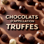 Luxueuses chocolats d'appellation truffes sur plateau élégant