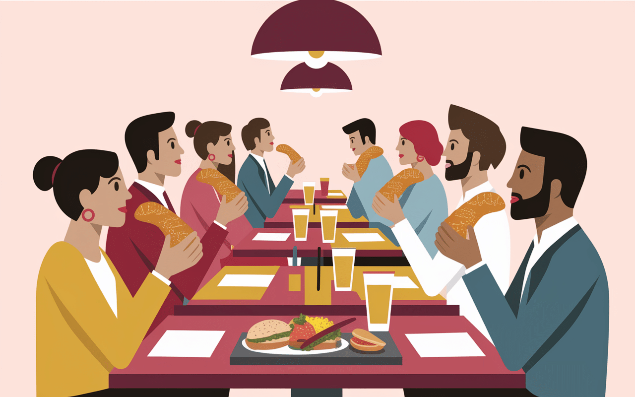 cobette kfc dégustée par clients fast-food