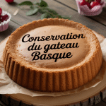 conservation gateau basque sur planche bois et bocaux