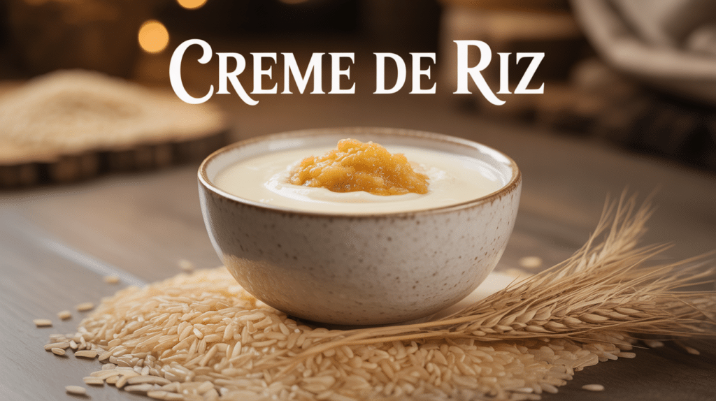 creme de riz recette en bol blanc onctueuse
