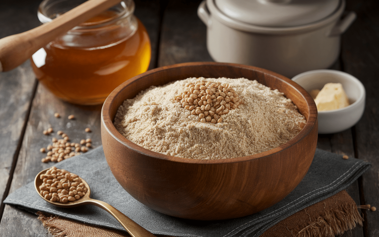 ingrédients crepe sarrasin sucre gros plan