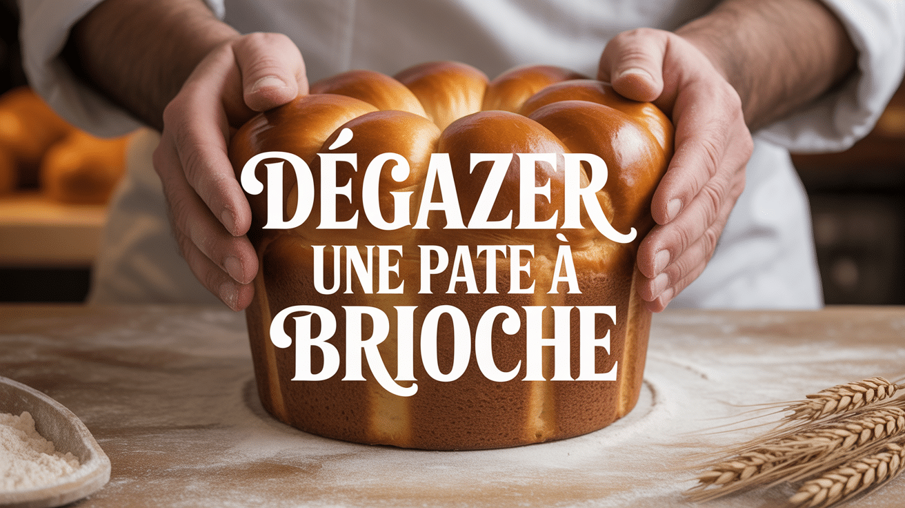 Dégazer une pâte à brioche sur plan de travail