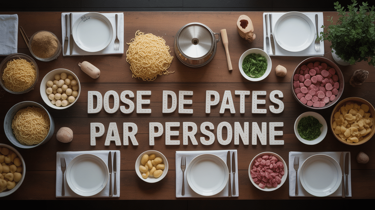 vue table cuisine dose de pate par personne