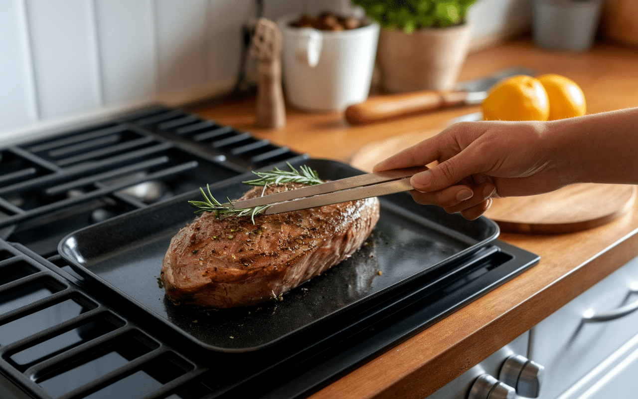 entrecote au four plaque cuisson thermometre