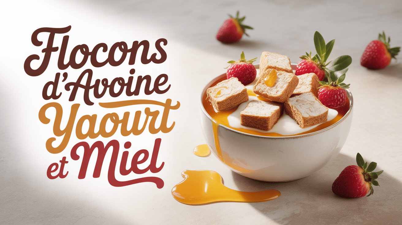 bol flocon d avoine yaourt miel et fruits petit dejeuner