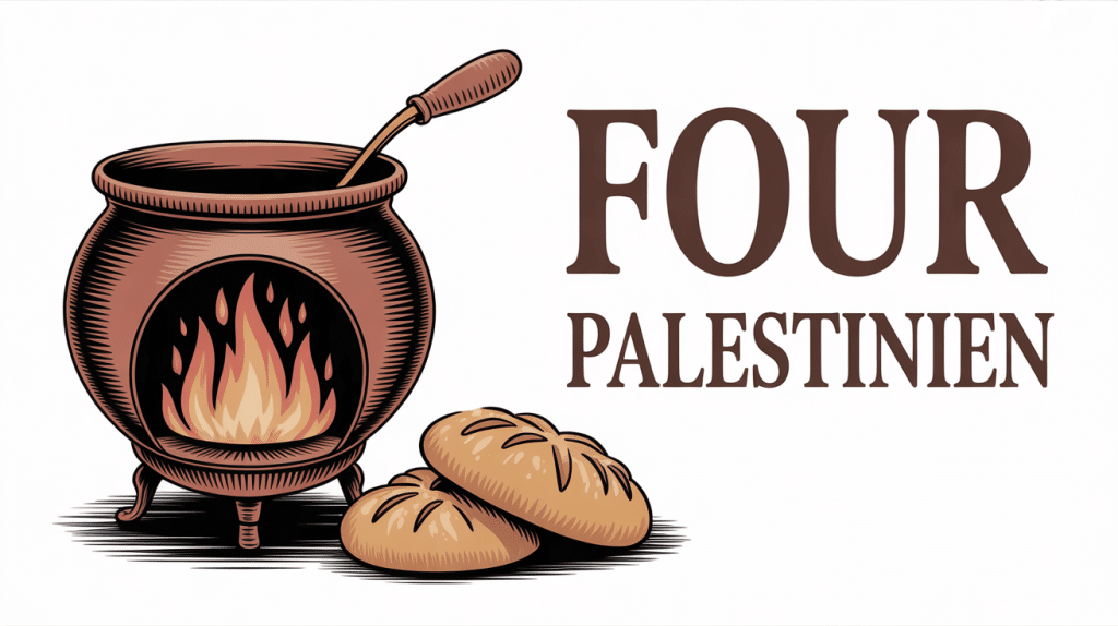 illustration four palestinien traditionnel terre cuite aquarelle