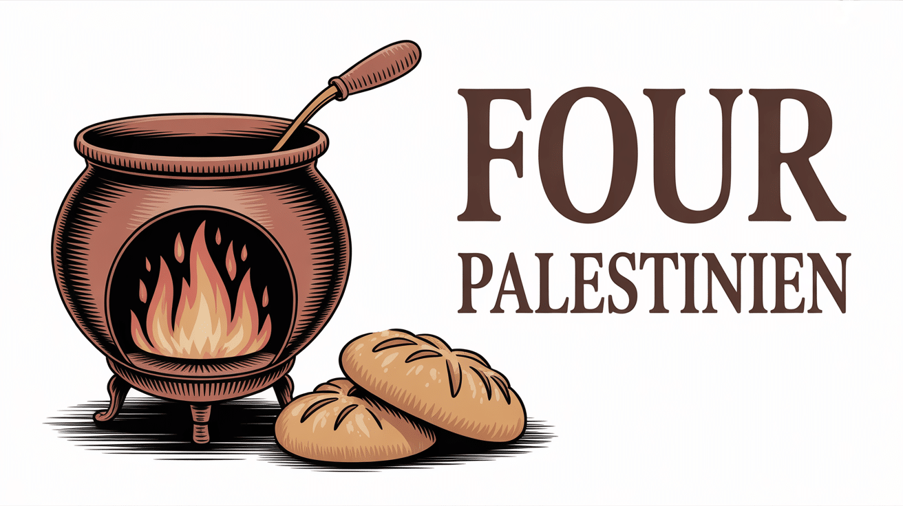 illustration four palestinien traditionnel terre cuite aquarelle