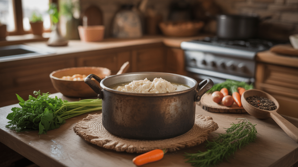 pot graisse de porc en cuisine présentation traditionnelle