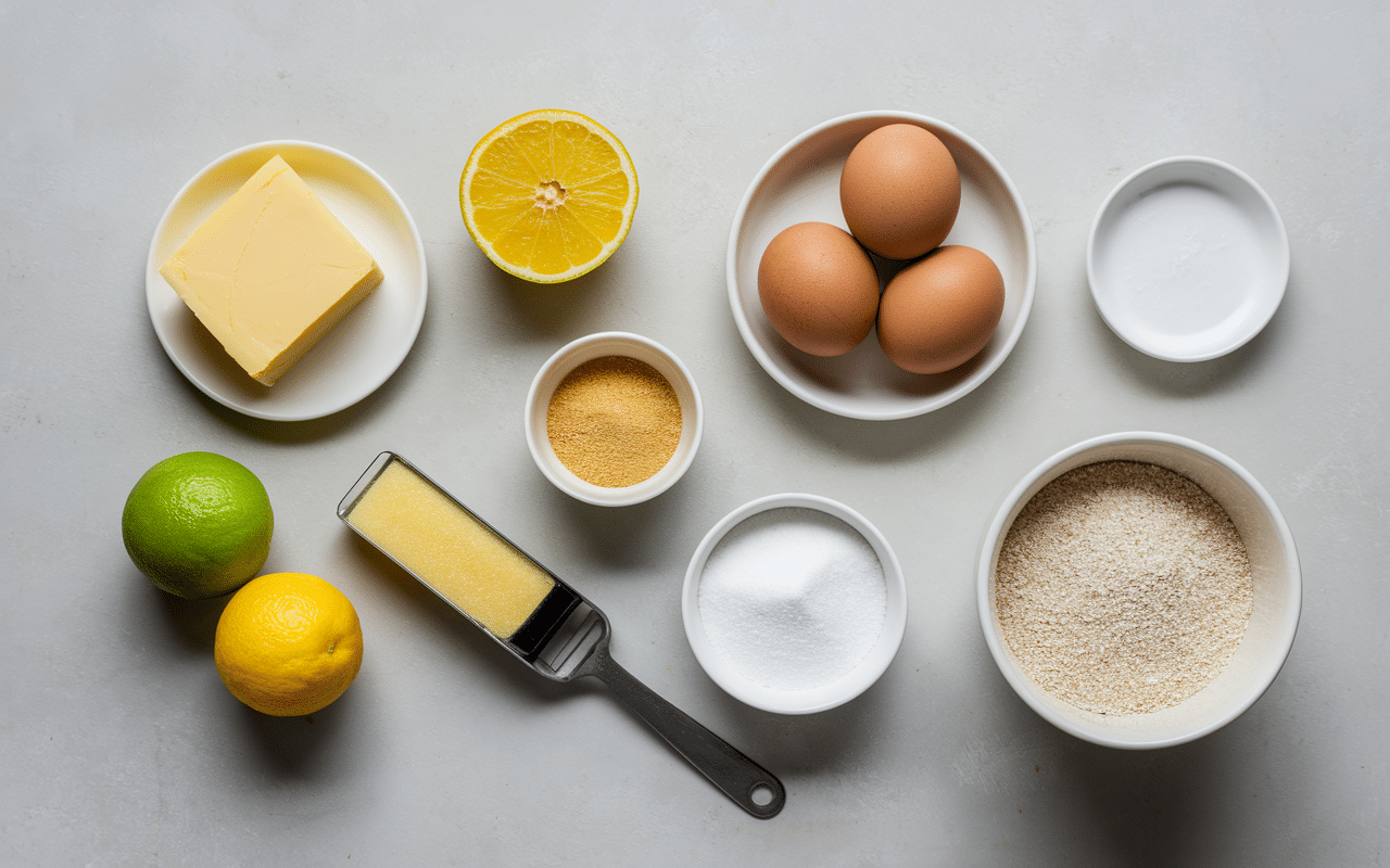 ingredients frais gateau citron vert