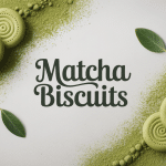 Biscuits matcha artistiques sur poudre de matcha