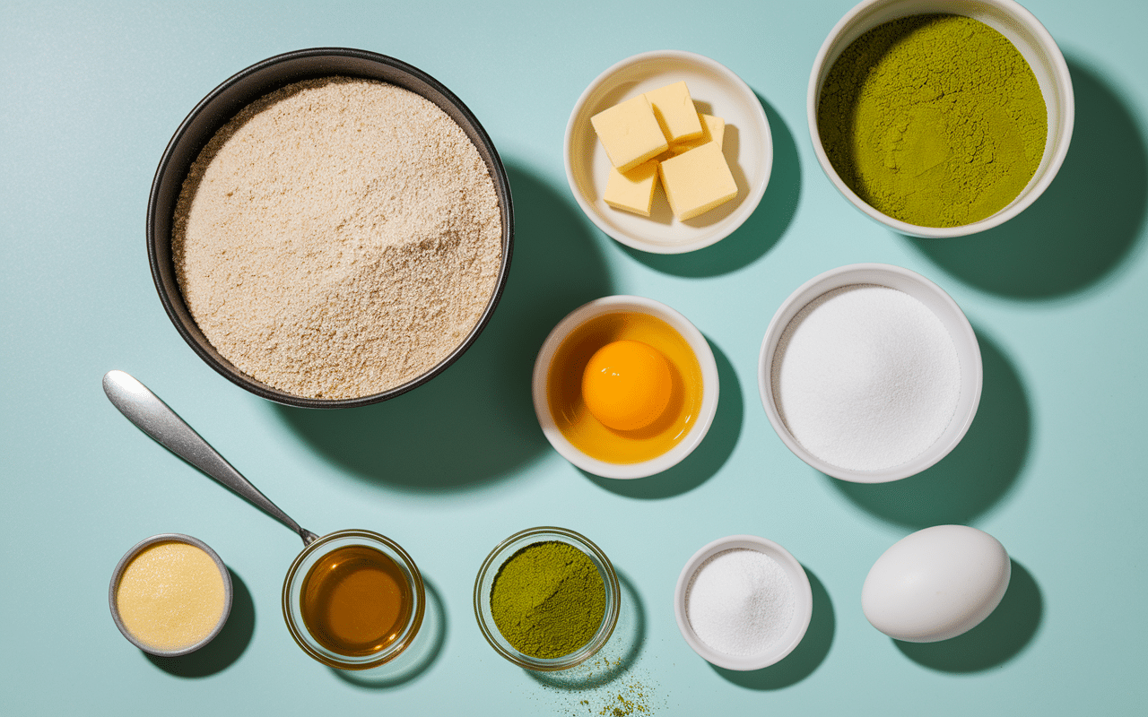Ingrédients et étapes matcha biscuits maison