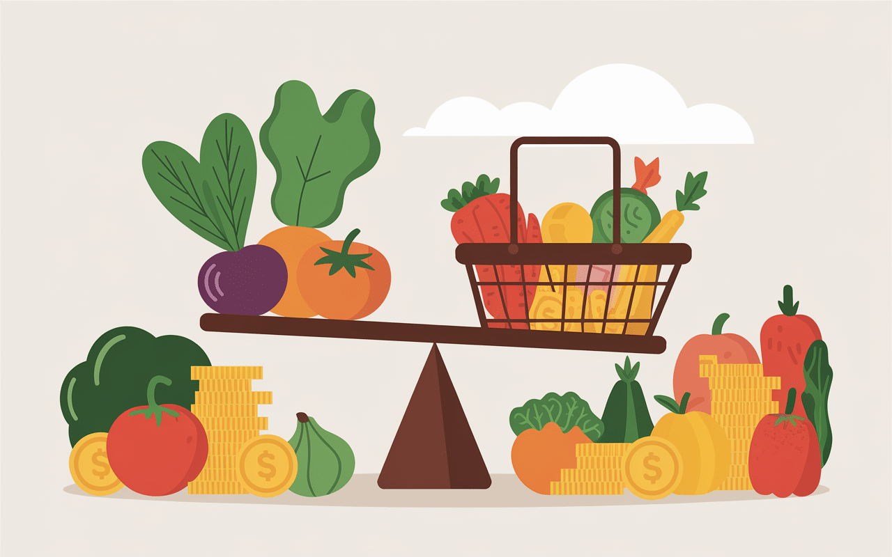 Menu du mois équilibré avec légumes de saison et économies