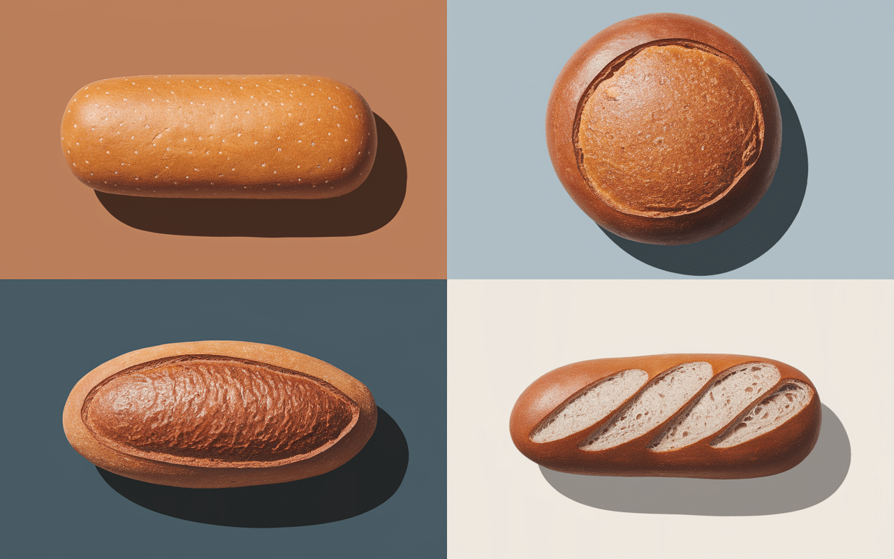 Moule a pain formes variees vue dessus