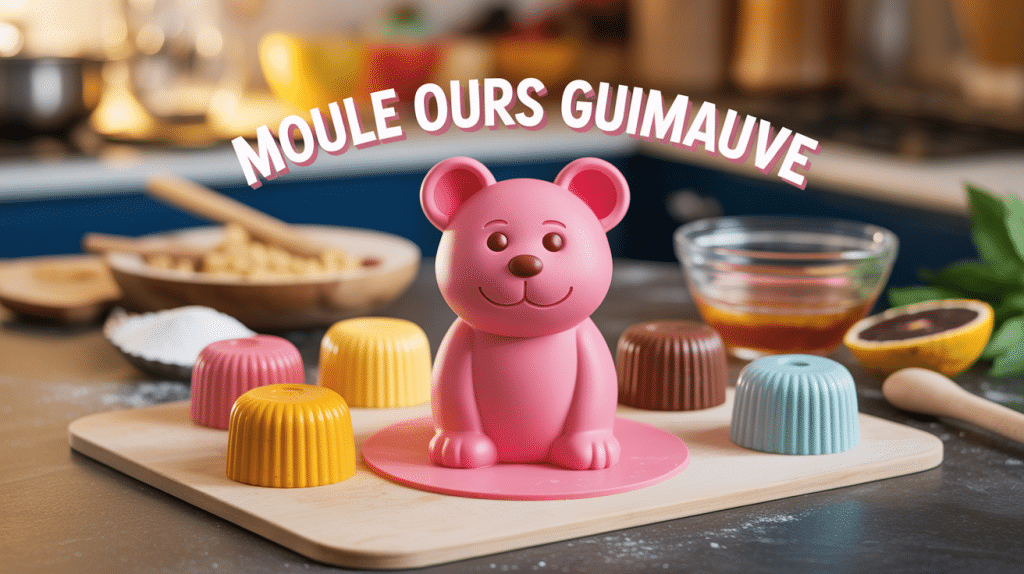 moule ours guimauve avec oursons guimauve colorés