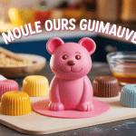 moule ours guimauve avec oursons guimauve colorés