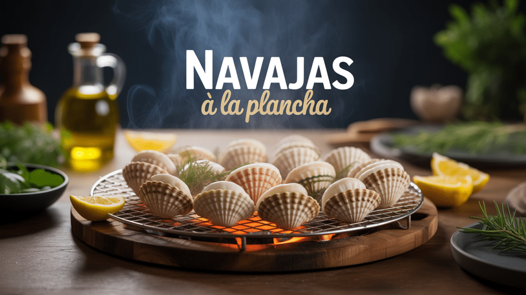 navajas a la plancha grilles sur plancha avec citron et persil