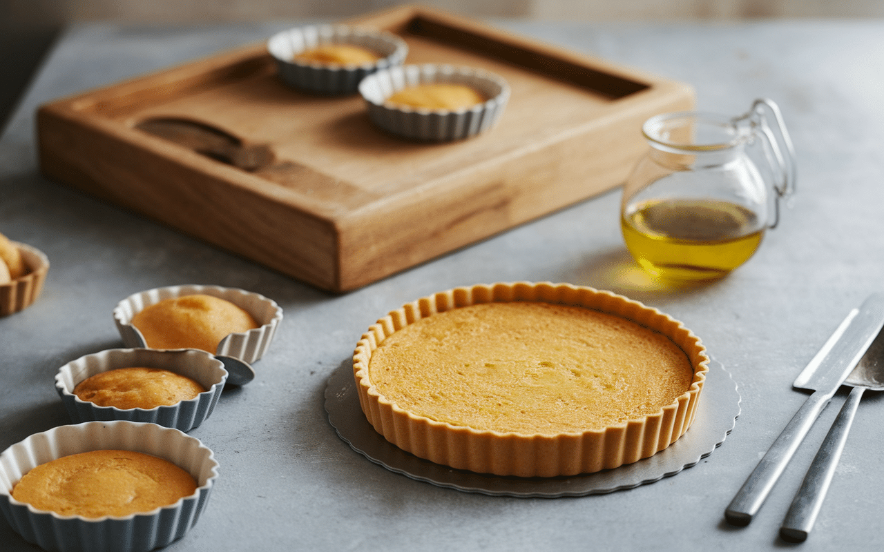 Pâte étalée pour tartelette légumes avec moules