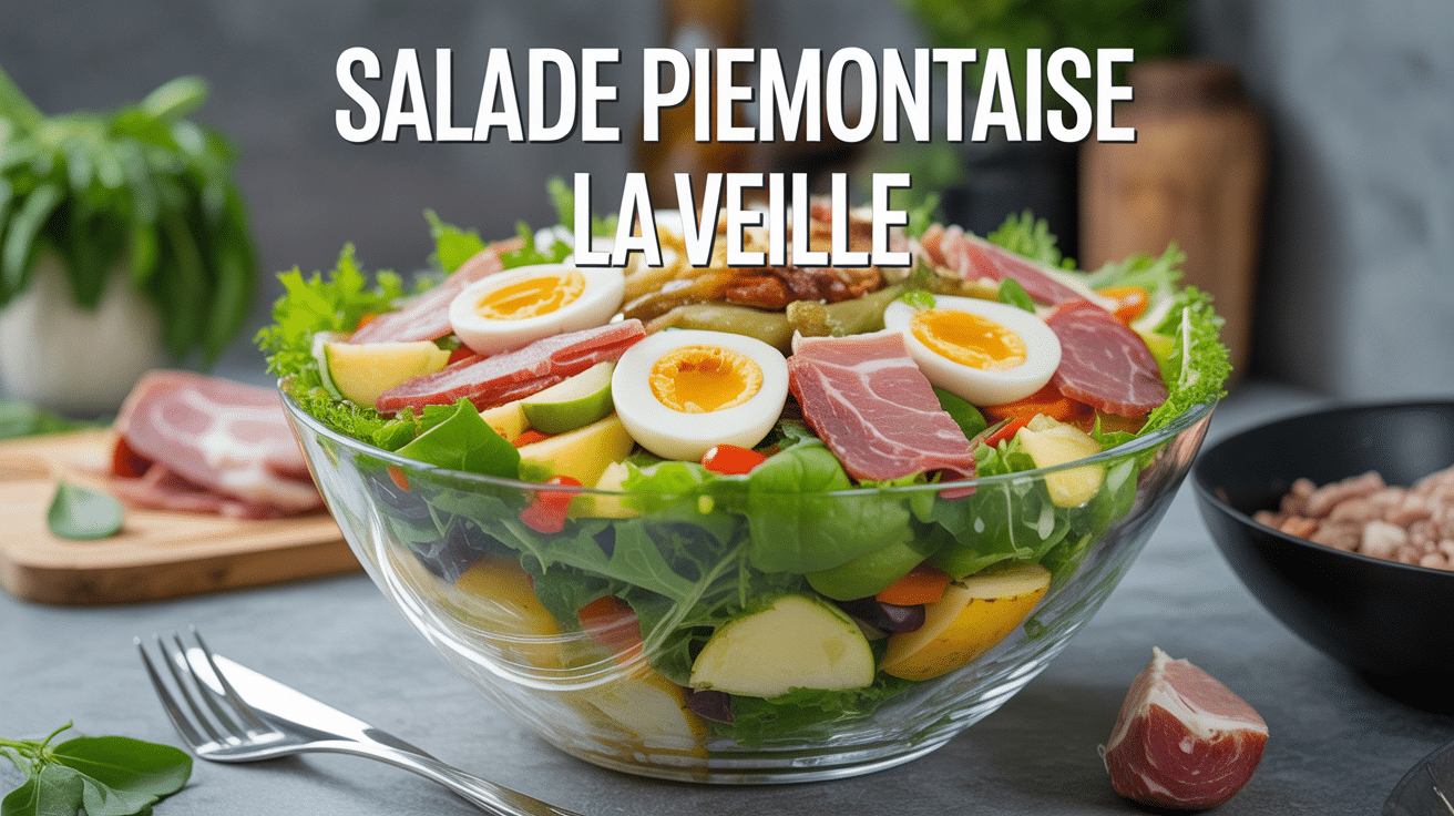 Peut on préparer une piémontaise la veille, salade colorée en verre
