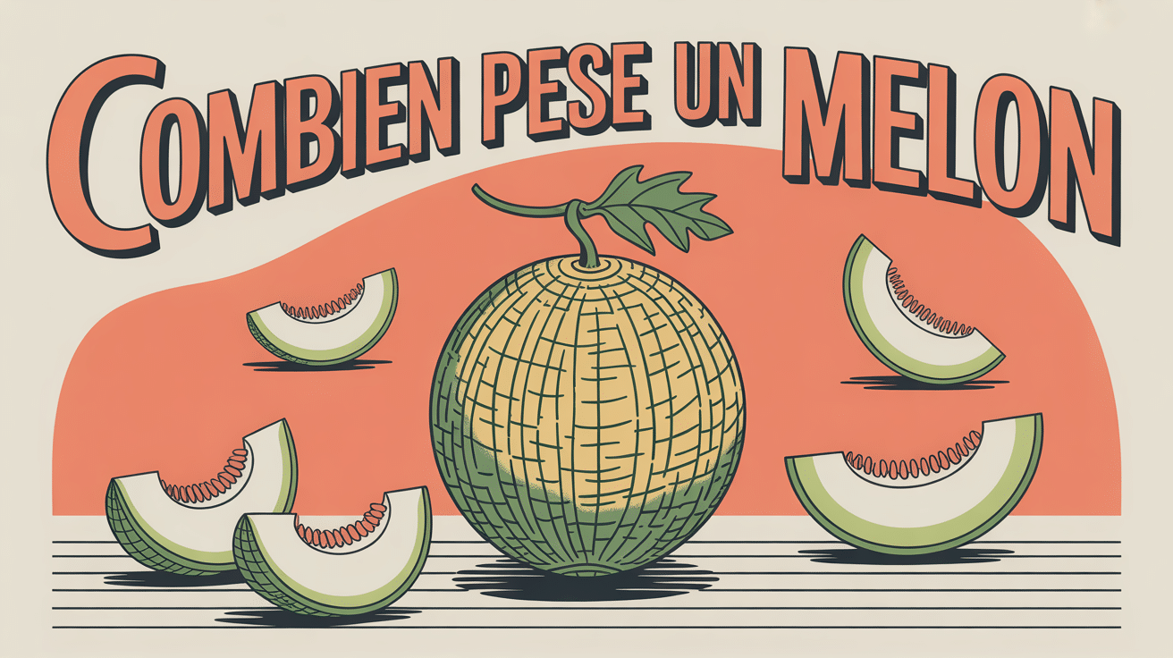 Poids melon sur balance avec titre