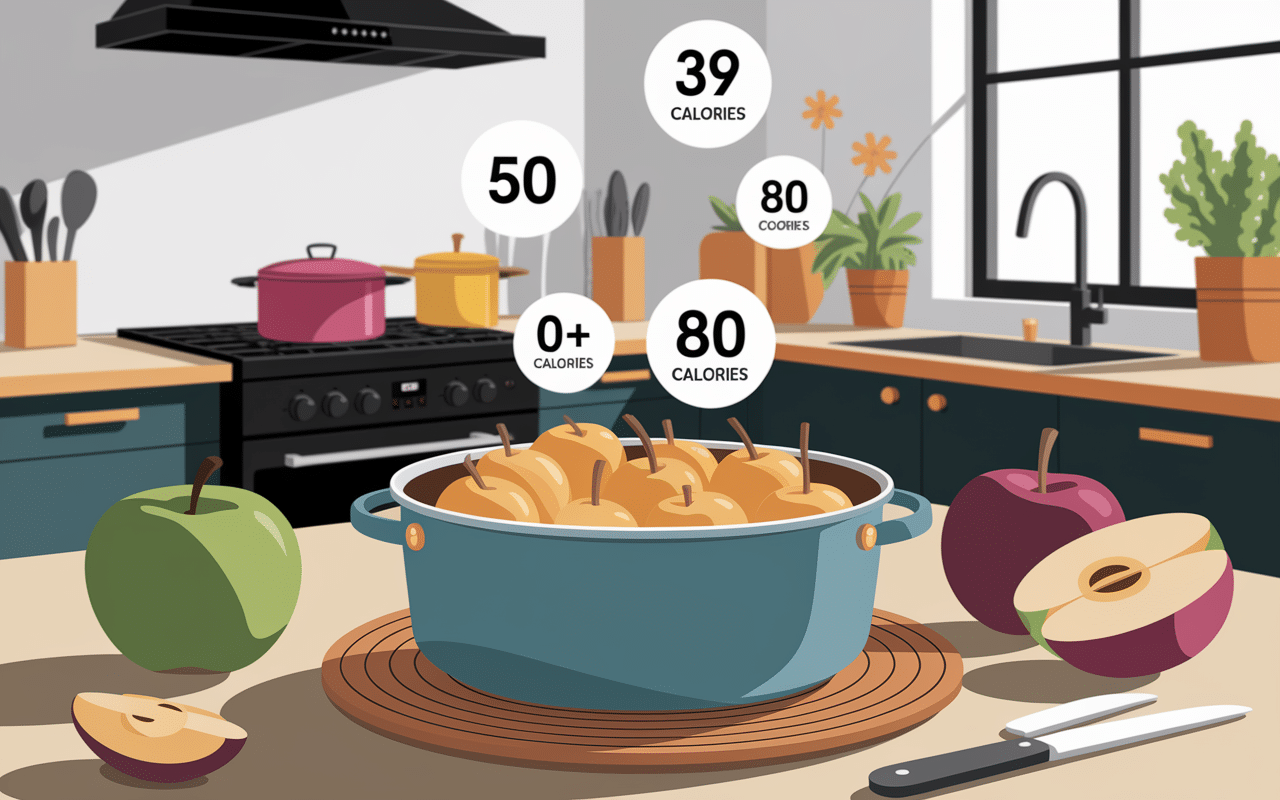 pomme au four sans sucre calorie information nutrition