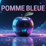 Pomme bleue mystérieuse effets lumineux magiques