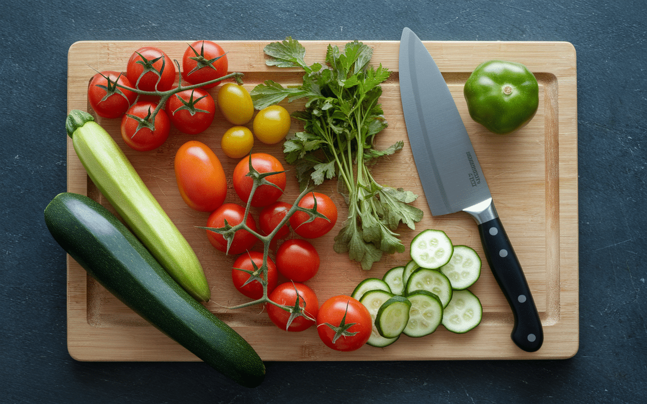 Légumes saison pour tartelette légumes sur planche