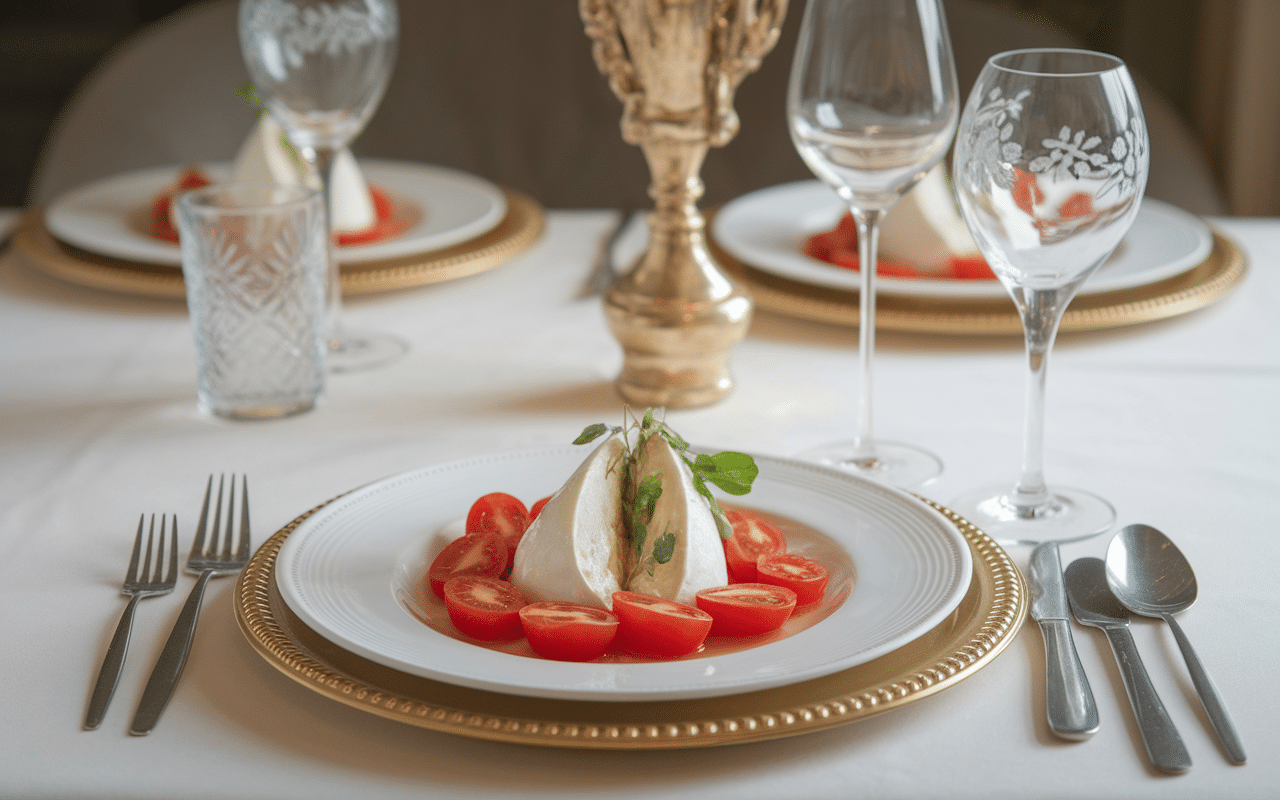 Entrée raffinée plat en i pour repas chic